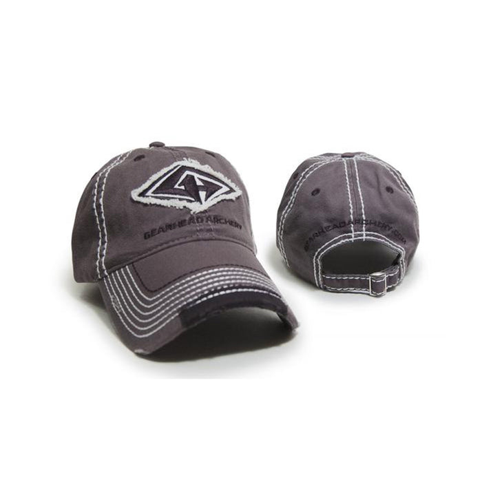 Grey heavy distressed hat
